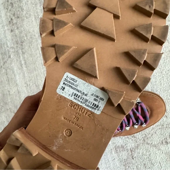 Schutz Lucille Brown Lace-Up Women's Shoes - Picture 4 of 6